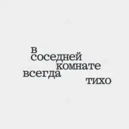 в соседней комнате всегда тихо